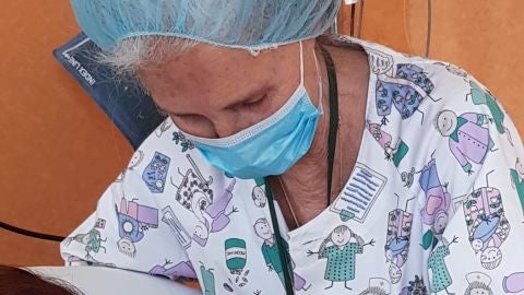 Concha Gamundi, en el Hospital de Puerto Real