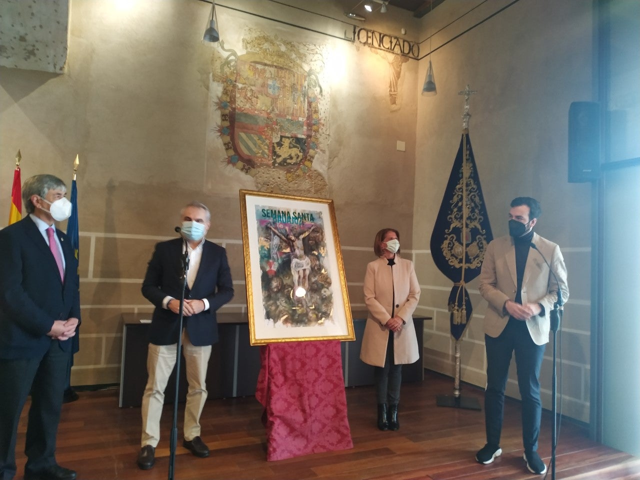 Una pintura del autor extremeño José Tomás Pérez Indiano ilustra el cartel de la Semana Santa de Badajoz Una pintura del autor extremeño José Tomás Pérez Indiano ilustra el cartel de la Semana Santa de Badajoz
