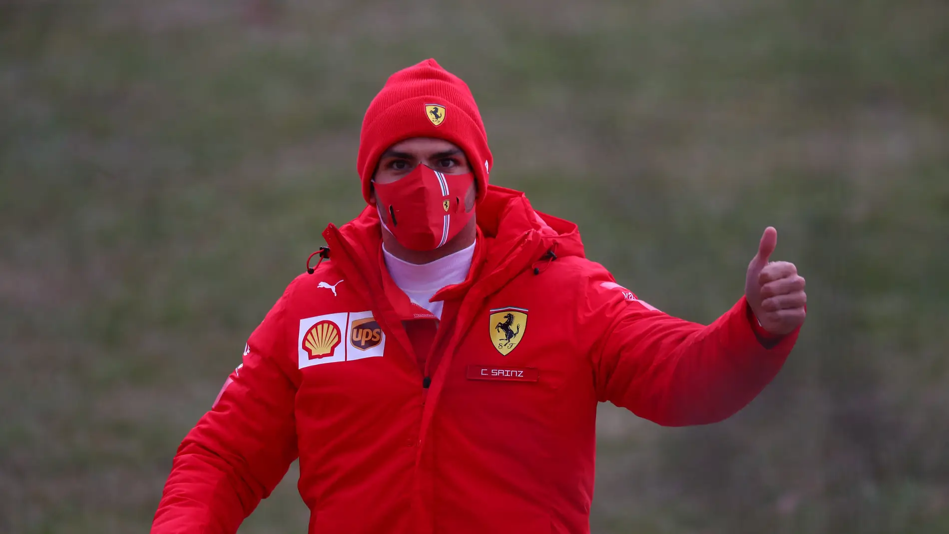 Carlos Sainz, durante una jornada de test con Ferrari.