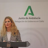 Ana Mestre, durante una presentación en la Delegación Ana Mestre, durante una presentación en la Delegación