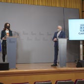 Rueda de prensa con Ana Carlota Amigo y Macario Fernández