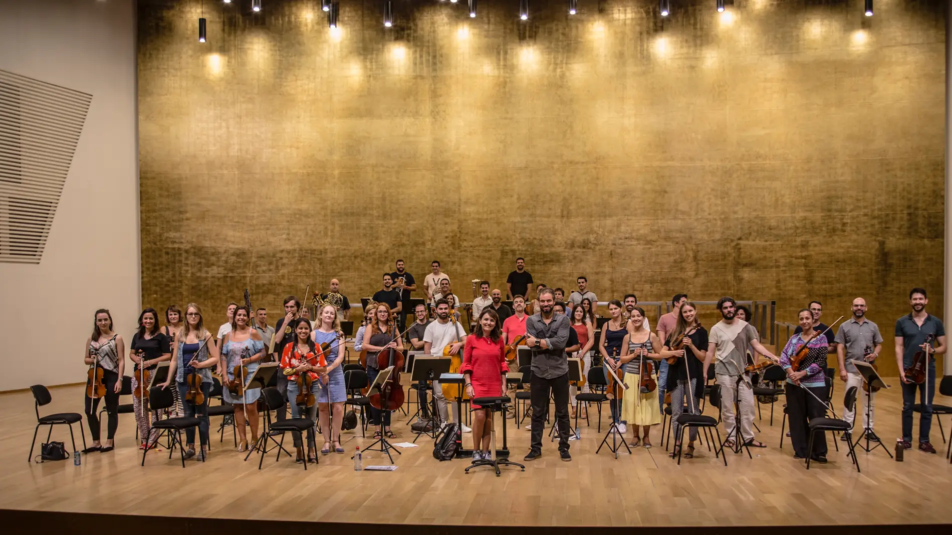 La Orquesta Sinfónica de Alicante durante un ensayo