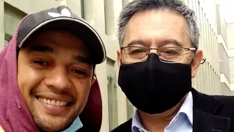 Mohamed con Bartomeu Mohamed con Bartomeu