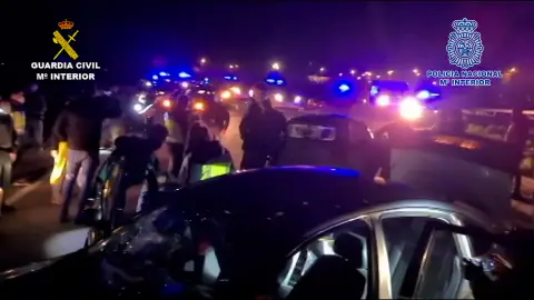 Imagen del dispositivo conjunto de Guardia Civil y Policía Nacional Robos en naves industriales