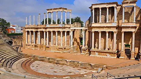 Mérida, ruinas romanas. Mérida, ruinas romanas.