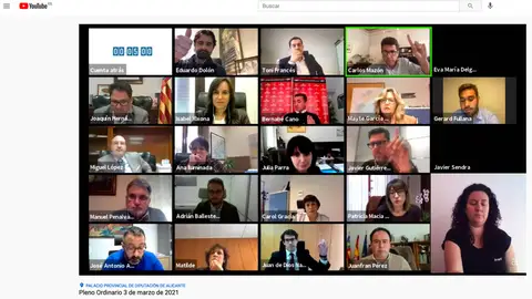 Pleno de la Diputación, hoy por vía telemática Pleno de la Diputación, hoy por vía telemática