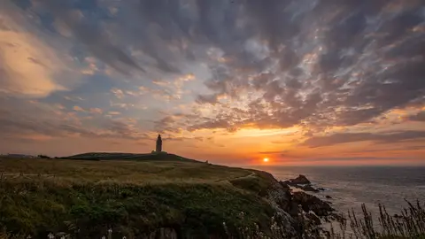 Puesta de sol en Coruña Puesta de sol en Coruña