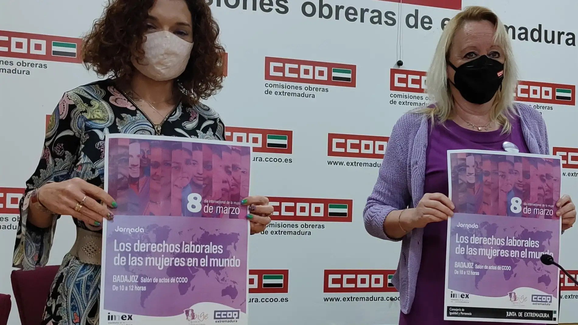 CCOO Extremadura celebrará una concentración en Badajoz el próximo lunes 8 de marzo con motivo del Día Internacional de la Mujer