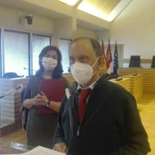 Nicolás Clavero y Pilar Zamora durante la rueda de prensa Nicolás Clavero y Pilar Zamora durante la rueda de prensa