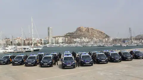 Los nuevos coches patrulla en el puerto de Alicante Los nuevos coches patrulla en el puerto de Alicante