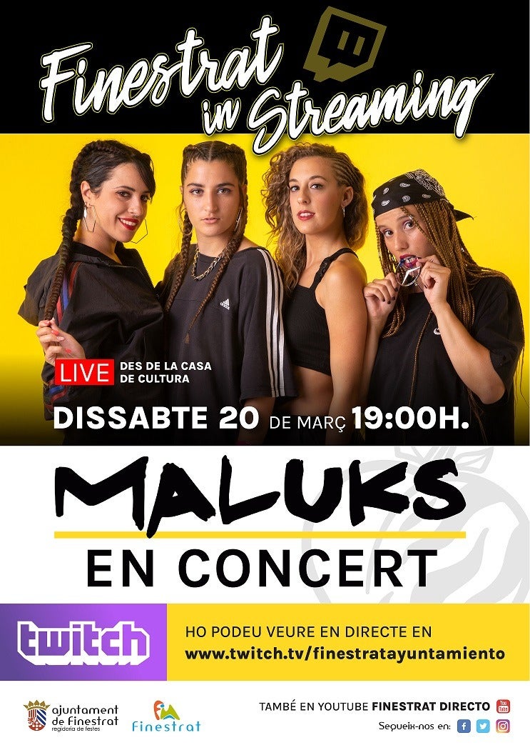 Maluks actúa el sábado en "Finestrat en Streaming" Maluks actúa el sábado en "Finestrat en Streaming"