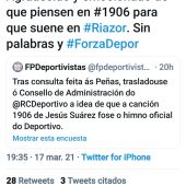 Jesús Suárez y el Himno del Deportivo