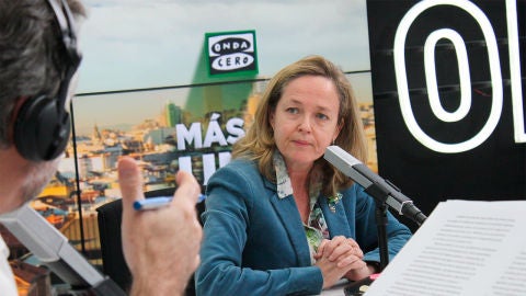 Calviño durante la entrevista con Alsina