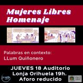 Quince mujeres de nuestra Asociación y Grupo Debate Feminista por quince Mujeres Libres 