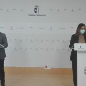 David Triguero y Ana Muñoz durante la rueda de prensa