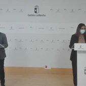 David Triguero y Ana Muñoz durante la rueda de prensa David Triguero y Ana Muñoz durante la rueda de prensa