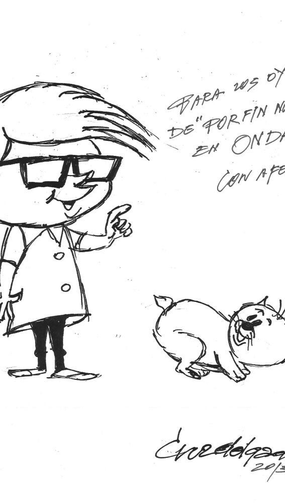 El dibujo de Cruz Delgado para los oyentes de Por fin no es lunes 