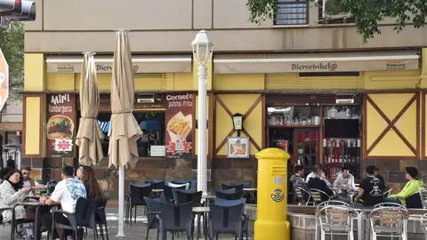 Imagen de archivo de la terraza de un local de hostelería en Elche. Imagen de archivo de la terraza de un local de hostelería en Elche.