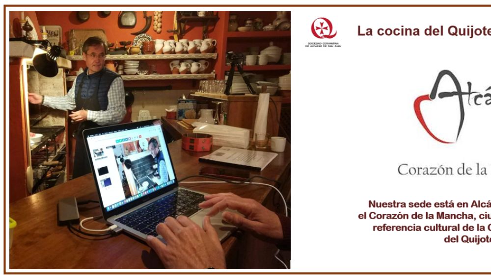 La Sociedad Cervantina de Alcázar muestra telemáticamente la cocina del Quijote a alumnos italianos