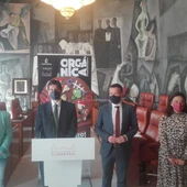 Las autoridades han presentado en la Diputación el nuevo servicio del contenedor marrón Las autoridades han presentado en la Diputación el nuevo servicio del contenedor marrón