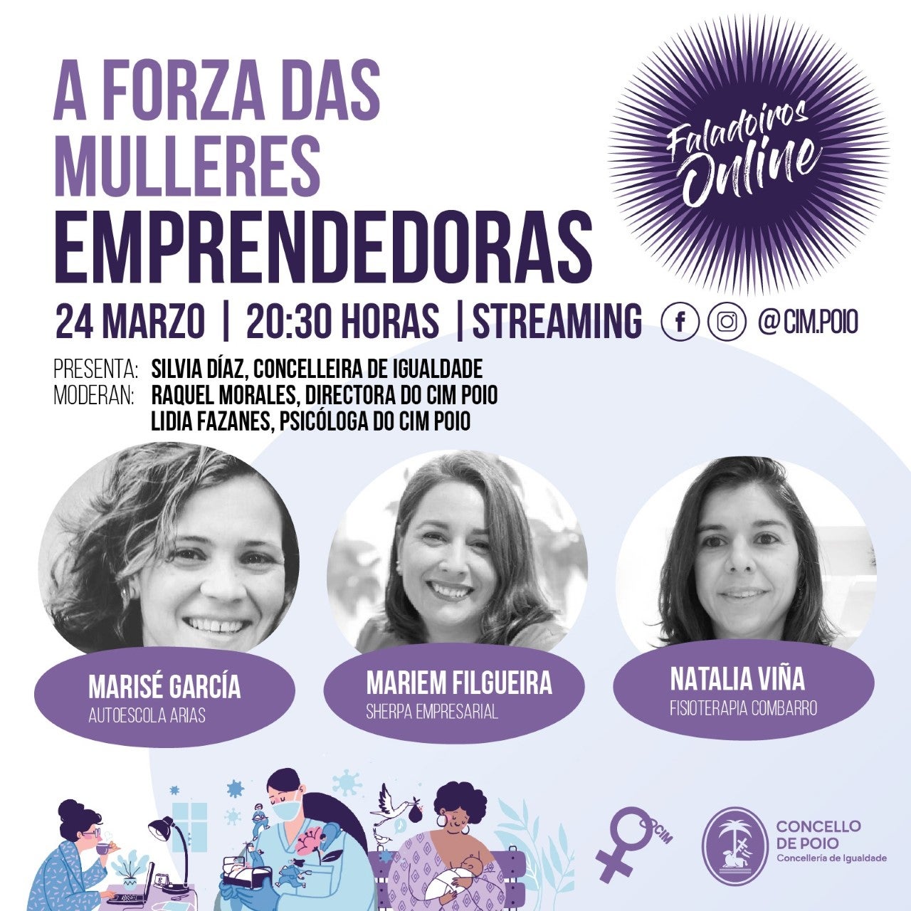 A concellaría de Igualdade de Poio estrea os faladoiros "A forza das mulleres" A concellaría de Igualdade de Poio estrea os faladoiros "A forza das mulleres"