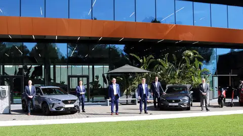 L’equip directiu de SEAT en la presentació dels resultats de la companyia. L’equip directiu de SEAT en la presentació dels resultats de la companyia.