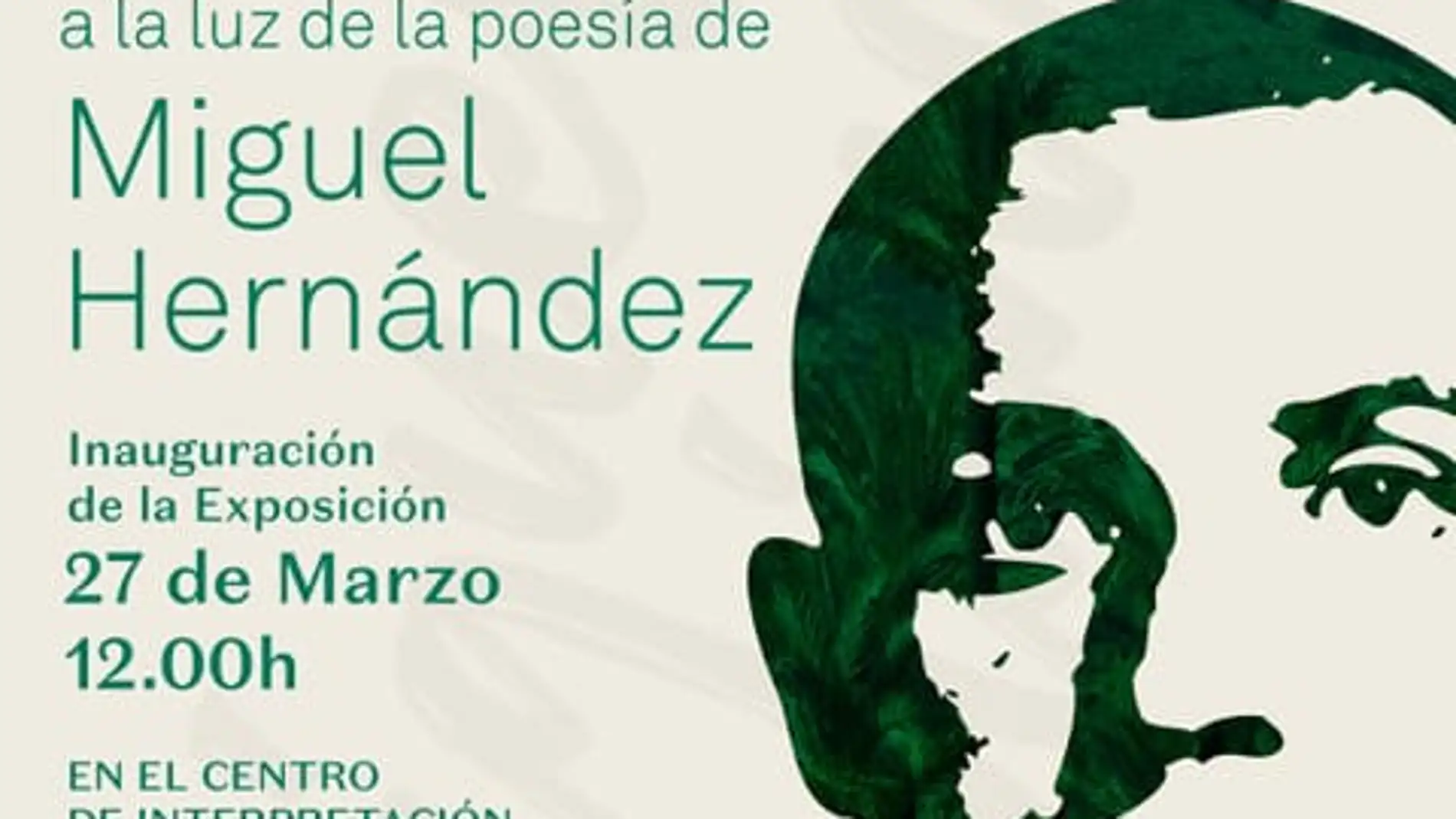 Con el título ‘El Palmeral de Orihuela a la luz de la poesía de Miguel Hernández’, a las 12:00h del mediodía en el entorno del Centro de Interpretación del Palmeral, se inaugurará la exposición 