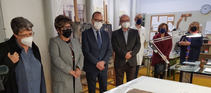 La Escuela de Restauración diseña un protocolo para el futuro traslado de las pinturas de Sijena La Escuela de Restauración diseña un protocolo para el futuro traslado de las pinturas de Sijena