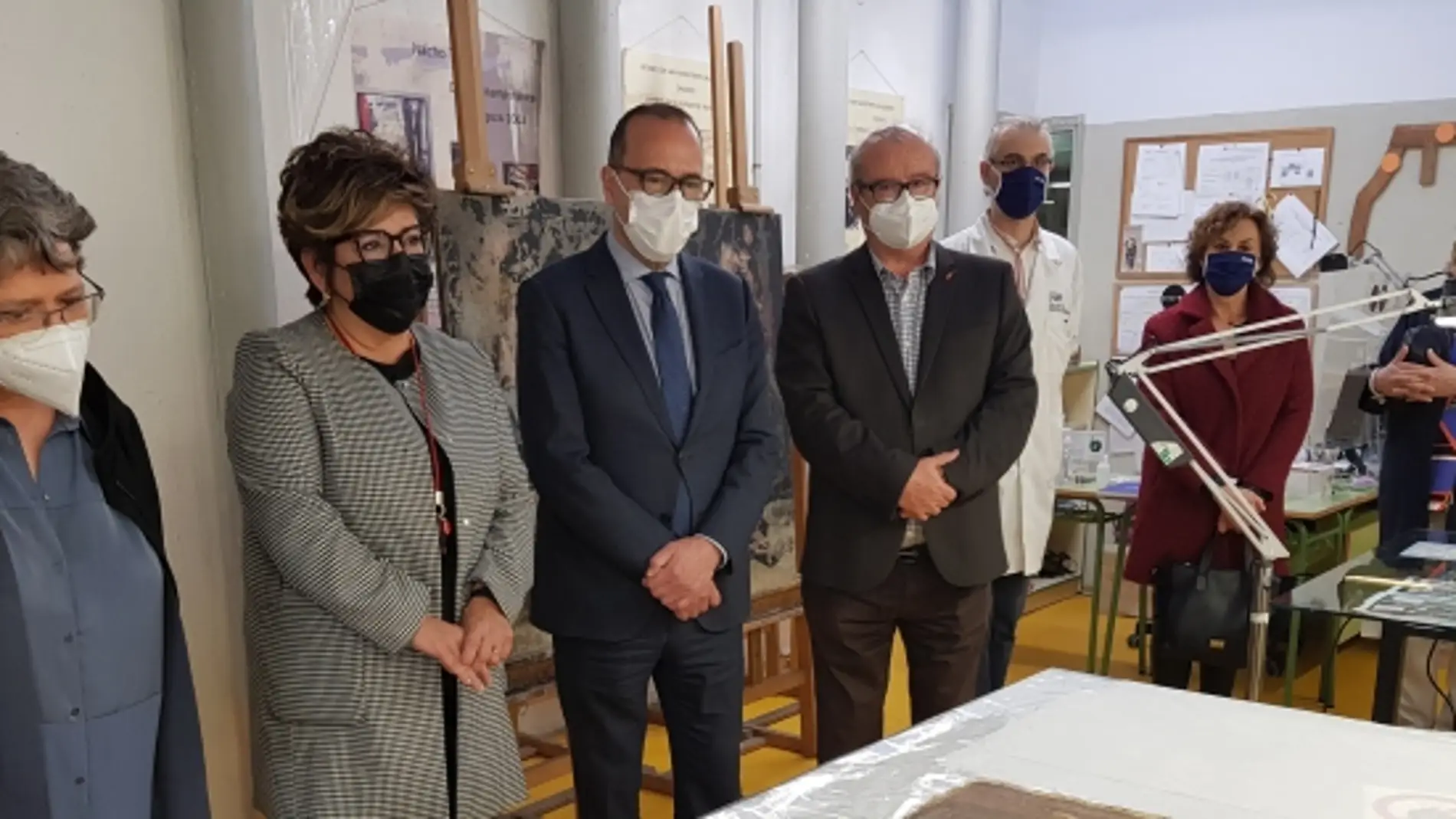 La Escuela de Restauración diseña un protocolo para el futuro traslado de las pinturas de Sijena