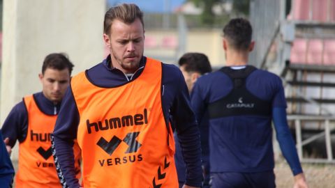 Charlie Dean, jugador del UCAM Murcia, en un entrenamiento