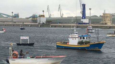 Protesta de la flota de bajura en A Coruña