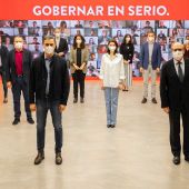 Pedro Sánchez y Ángel Gabilondo en un acto de la precamapaña de las elecciones de Madrid