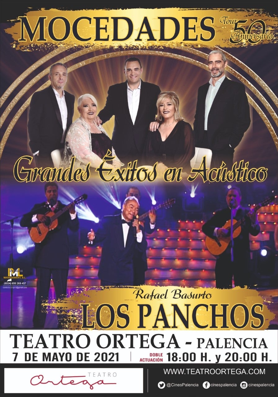 El Teatro Ortega trae el concierto de Mocedades y Los Panchos a Palencia el 7 de mayo El Teatro Ortega trae el concierto de Mocedades y Los Panchos a Palencia el 7 de mayo