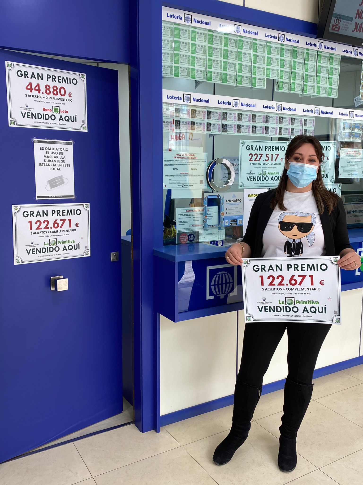 La Primitiva deja en Crevillent un premio de más de 122.600 euros La Primitiva deja en Crevillent un premio de más de 122.600 euros