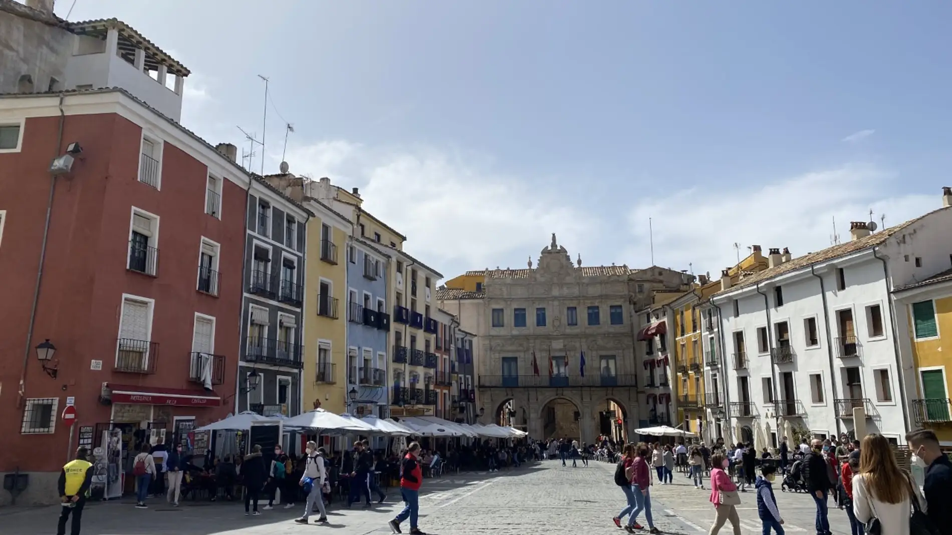 La Plaza Mayor de Cuenca, durante el Domingo de Ramos 