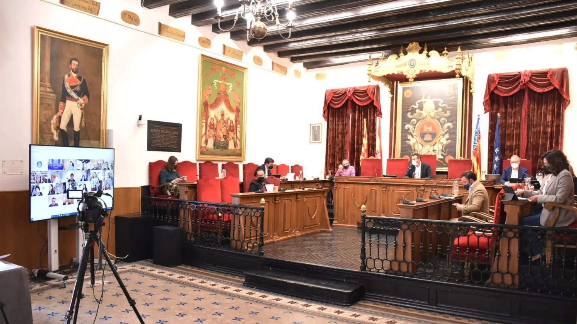 Pleno del Ayuntamiento de Elche de febrero de 2021.