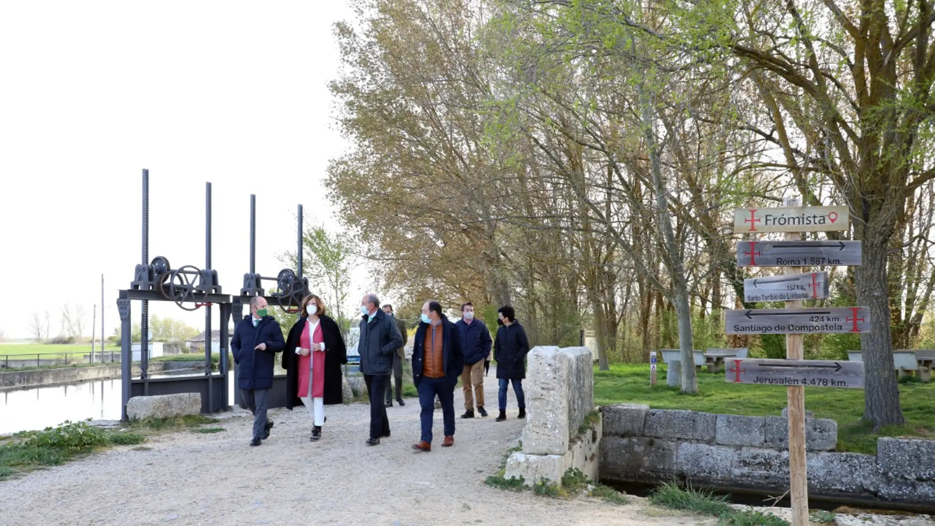 Fundación Iberdrola, Ayuntamiento de Frómista y Diputación unen esfuerzos para la iluminación de la esclusa cuádruple del Canal de Castill