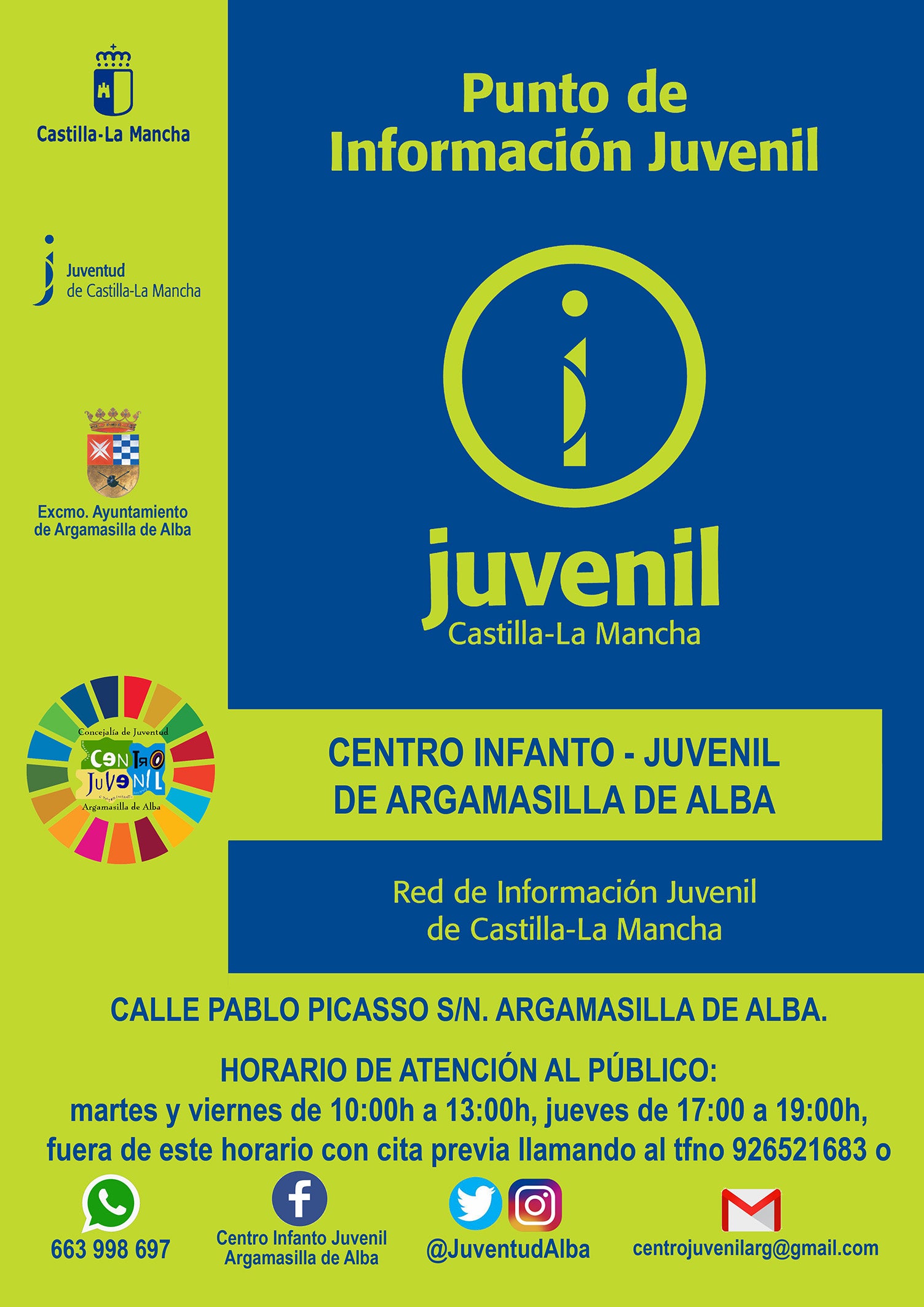 El Centro Infanto-Juvenil de Argamasilla de Alba reconocido como Punto de Información Juvenil El Centro Infanto-Juvenil de Argamasilla de Alba reconocido como Punto de Información Juvenil