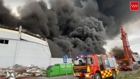 Incendio en la nave en Seseña Incendio en la nave en Seseña