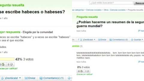 Tanca Yahoo! respuestas. Recordem algunes de les m&eacute;s divertides