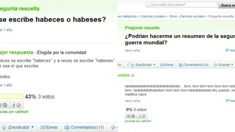Tanca Yahoo! respuestas. Recordem algunes de les més divertides Tanca Yahoo! respuestas. Recordem algunes de les més divertides