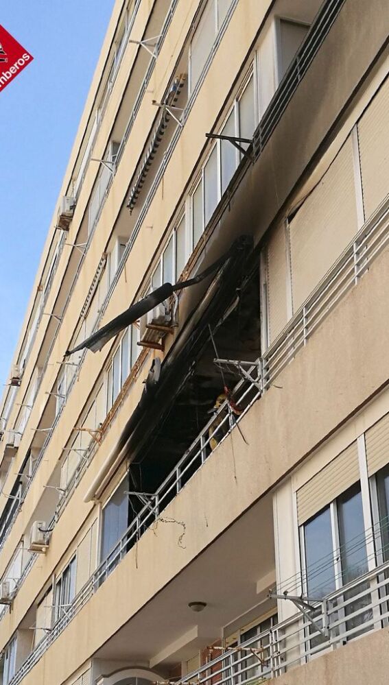 Fachada del edificio donde está la vivienda afectada