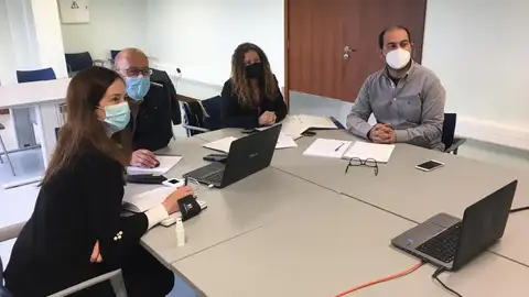O Inorde e os socios do proxecto europeo queren revalorizar o patrimonio das áreas de montaña Alexandrina Martins, Fernando Moura, Rocío Gómez e Marco Fachada