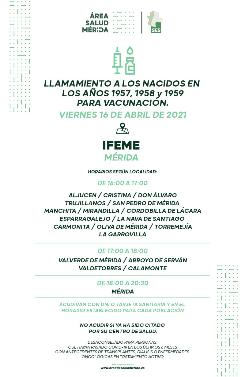 Nuevo llamamiento a la vacunación en IFEME Nuevo llamamiento a la vacunación en IFEME