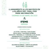 Llamamiento a la vacunación en IFEME