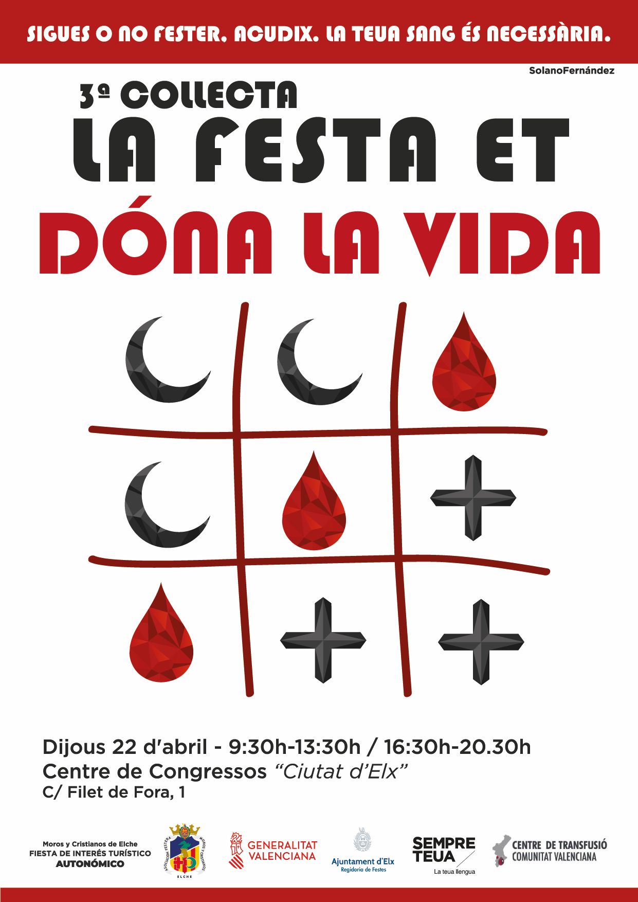 La Asociación de Moros y Cristianos de Elche organiza la campaña de donación de sangre 'La fiesta te da vida' La Asociación de Moros y Cristianos de Elche organiza la campaña de donación de sangre 'La fiesta te da vida'