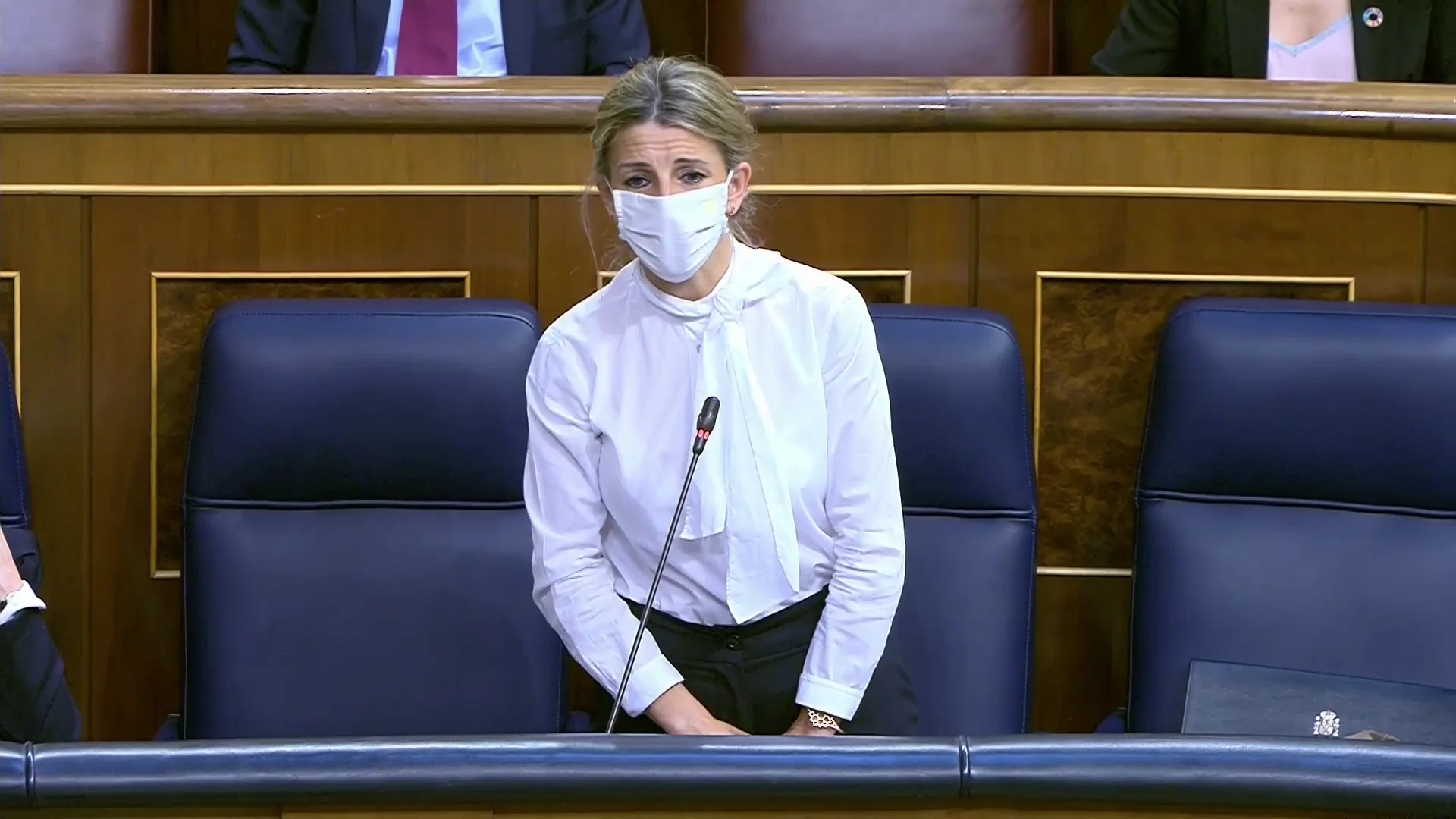 Yolanda D&iacute;az anima a "trabajar" a Garc&iacute;a Egea y le pide que no manipule las cifras del paro
