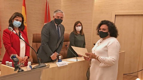Villafáñez durante el acto de toma de posesión Villafáñez durante el acto de toma de posesión