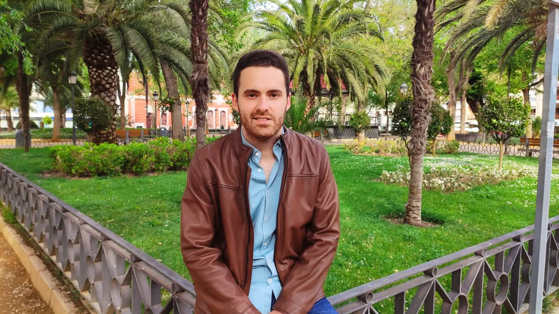 Daniel Gómez, en los Jardines del Prado de Ciudad Real