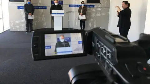 Rueda de prensa en la Consejería de Salud de Asturias Rueda de prensa en la Consejería de Salud de Asturias